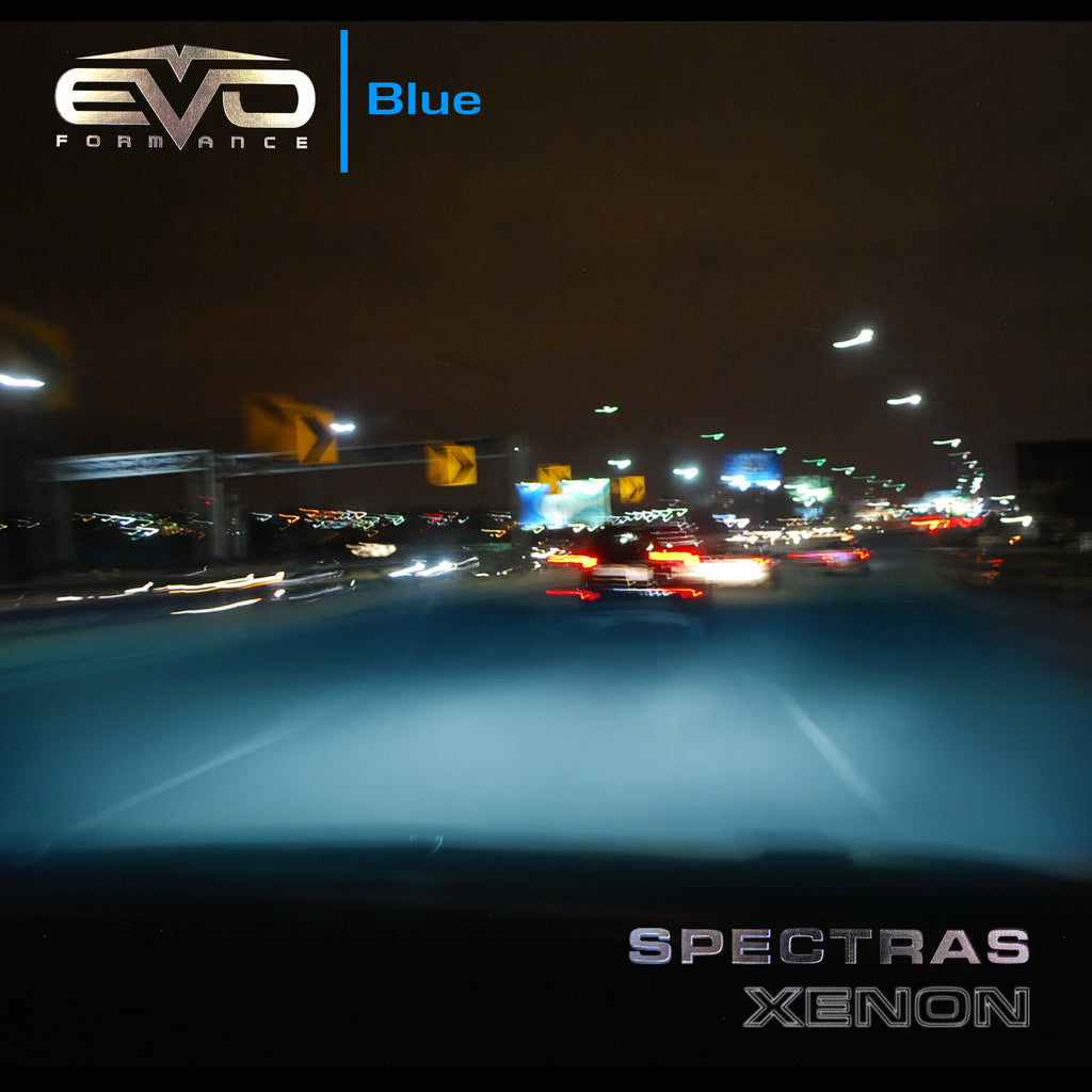 Blue H1 Spectras Xenon bulbs rated 10000K projecting 1300 lm