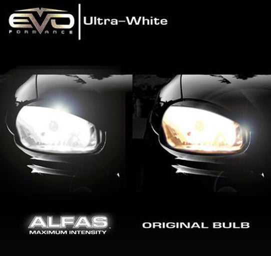 Alfas Max Intensity 9005 bulbs HID like lights rated 4300K projecting 1850 lm